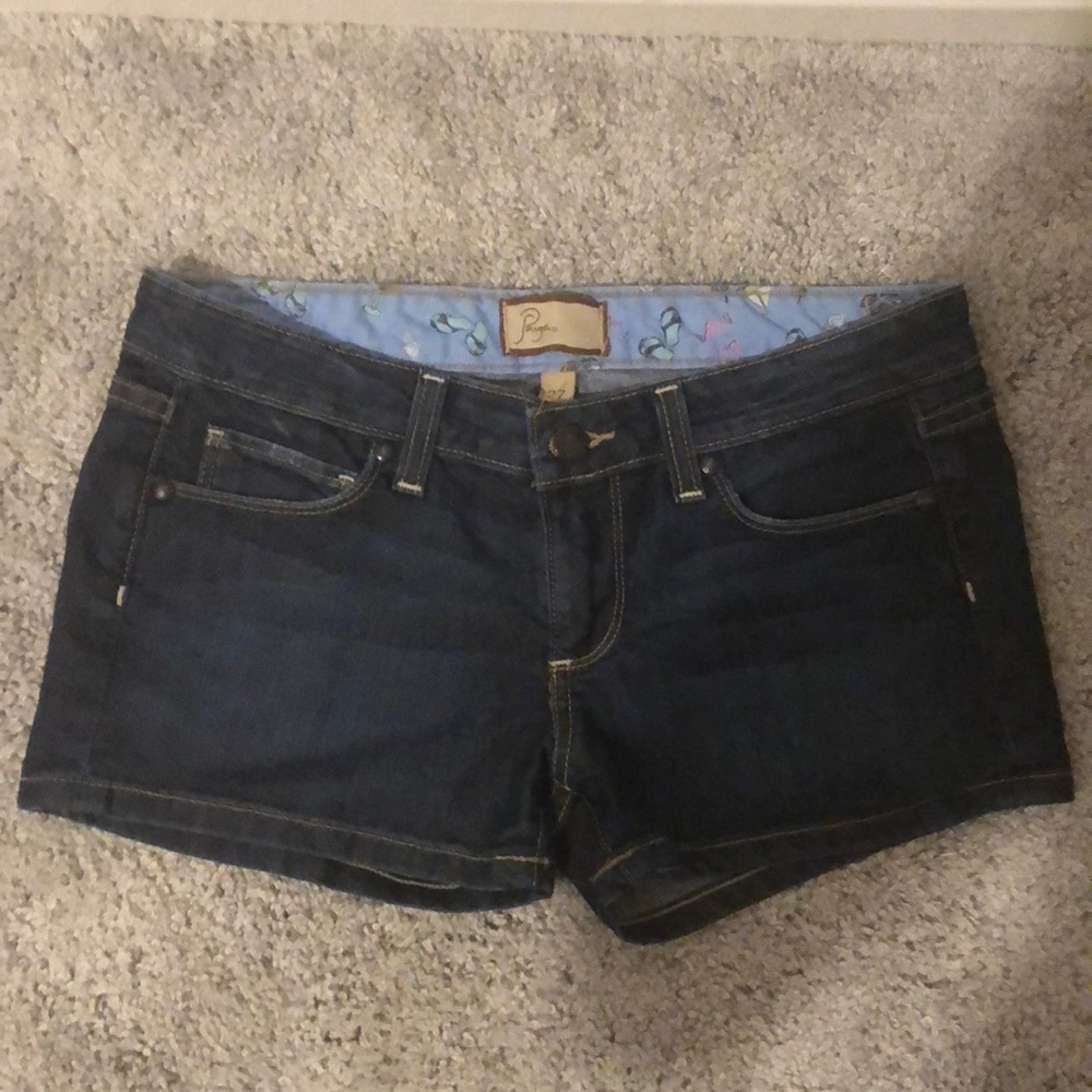 Paige Dark Denim Shorts